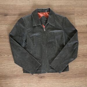 Copper Key Charcoal Genuine Leather Jacket, Size Small